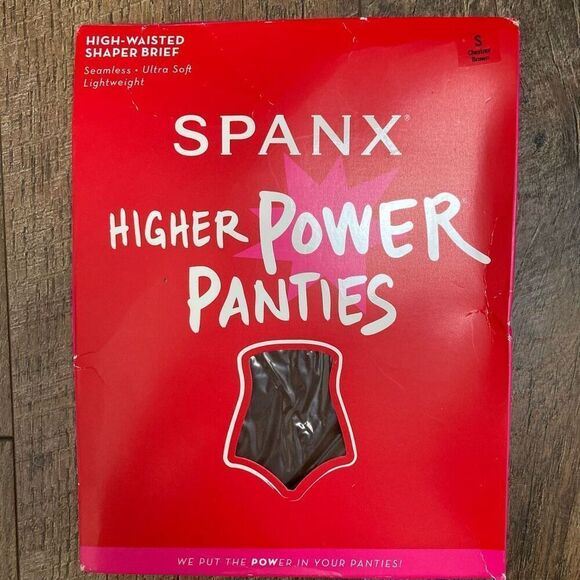 SPANX Higher Power Panties High Waisted Shaper Brief in Chestnut Brown Women’s S - Picture 1 of 6